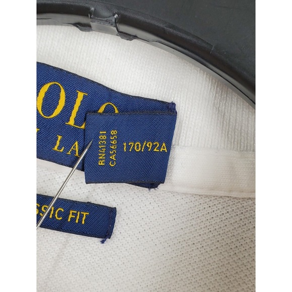 Ralph Lauren Polo Shirt Classic Mens S White Rainbow Big Pony Embroidered SS - Picture 8 of 11